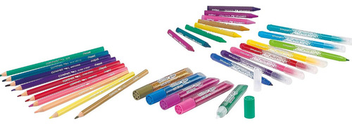 Super Kit De Arte Con Pintura Glitter De 31 Pzs