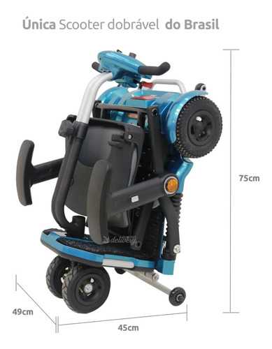 Cadeira De Rodas Elétrica Lp Dobrável Com Ré Bronze Freedom Cor Marrom
