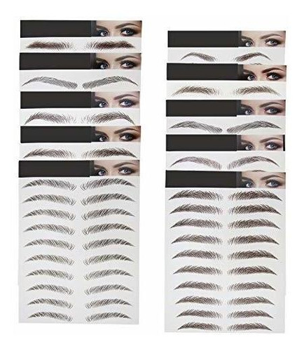 Delineadores Para Cejas - 10 Sheets Brown 6d Hair-like Eyebr