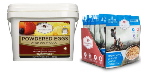 Wise Eggs 144serv Desayuno Outdoor Huevos + Granola Cereal