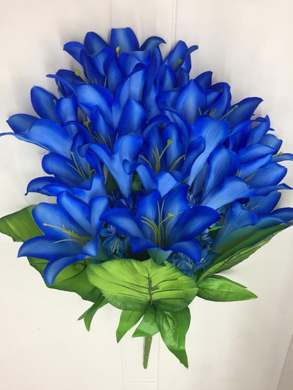 Flores Artificiales Color Azul Rey | MercadoLibre ????