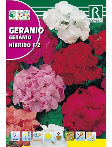 Semillas De Geranio Variado Hibrido F2 Malvon Flores Jardin