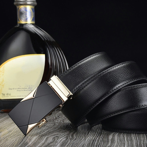 Cinturón Elegante Con Hebilla Automática Para Hombre