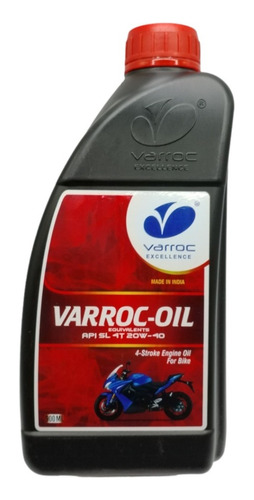 Aceite 20w40 4t Mineral. Varroc. Para Bajaj, Honda Y Yamaha.