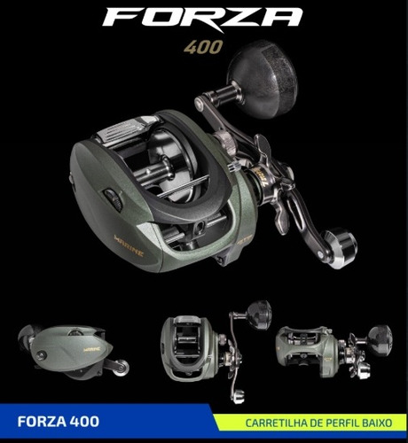 Reel-marine-forza-400-gts-7-rod-freno-13-kg-240mts040- Verde Musgo Izquierdo
