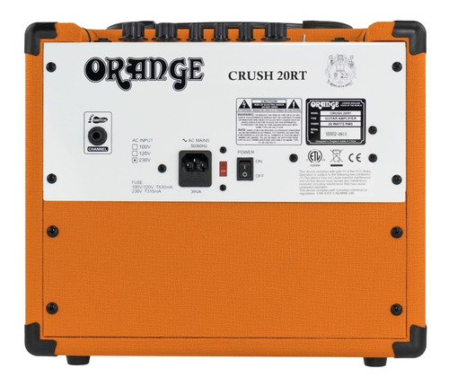 Imagem 6 de 8 de Amplificador Orange Crush 20rt Combo Para Guitarra 20w