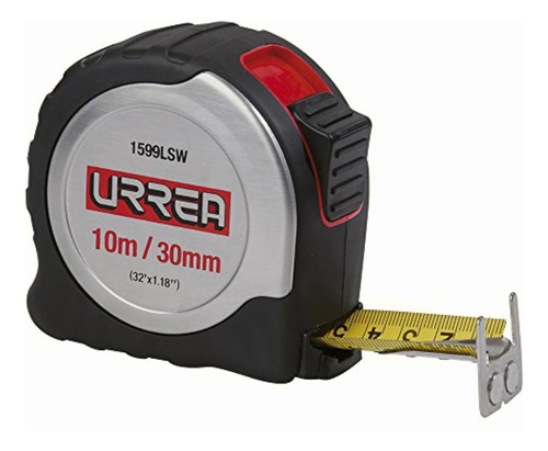 Urrea 1599lsw Flexómetro De Acero Inoxidable, 10 M X 30 Mm