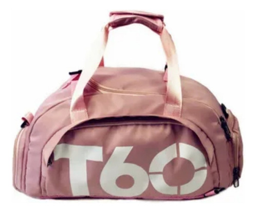 Bolsa De Academia Mala De Viagem Impermeável T60 Acambamento Dos Ferragens Metal Cor Rosa Correia De Ombro Cor Da Bolsa Desenho Do Tecido Liso