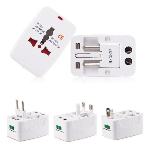 Adaptador Corriente Viajero Universal Europa Cargador +forro