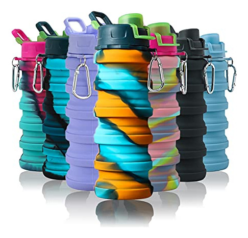 Copa De Botella De Agua Plegable 16oz Bpa Botellas De Mj43e