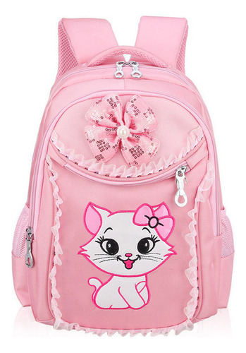 Bolso De Hombro De Las Muchachas Lindas Barbie Princesa Pink Cat Bowknot Con Estuche Para Bolígrafo