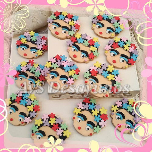 Galletitas  Cookies  Decoradas Grandes Frida Kahlo Cupcakes