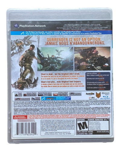 Killzone 3 - Compatible Con Move - Ps3 Juego Físico