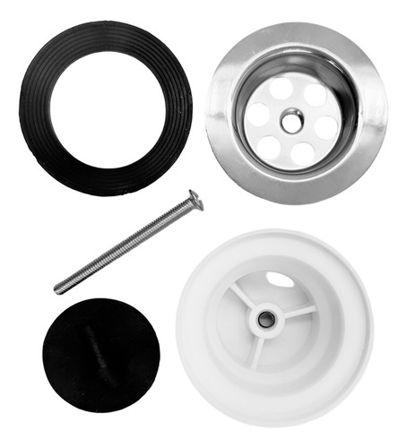 Válvula Ralo Dreno Metal Inox 1.1/2 Tanque Lavatório Pia