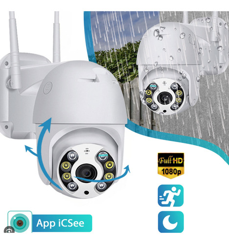 Kit 2x Câmera Segurança Wifi Ip Visão Noturna Full Hd Icsee