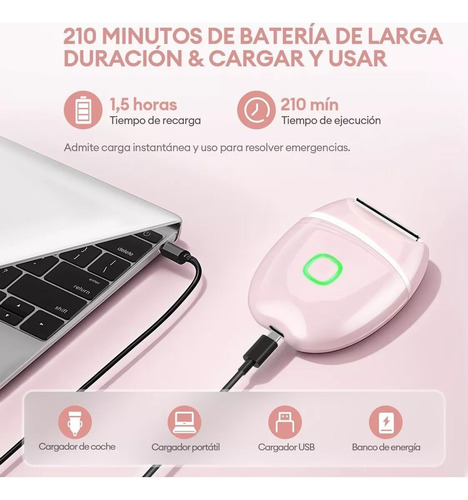 Depiladora Rasuradora Eléctrica Afeitadora Mujer Recargable