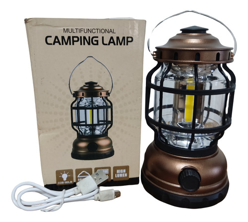 Lampiao De Led Recarregavel 127/220V Camping Pescaria Barraca
