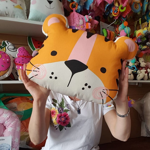Imagen 7 de 7 de Almohadon Infantil Mapache Decoracion Nordico Escandinavo