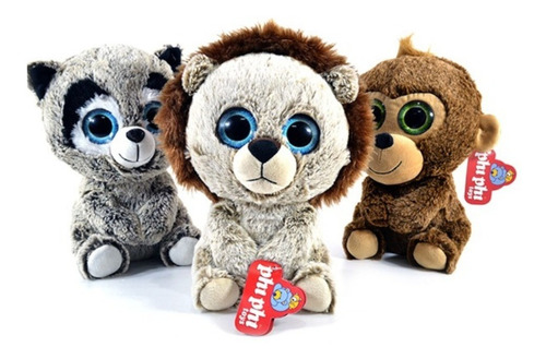 Animales De Peluche Jaspeados Sentados Con Ojos Grandes 7871