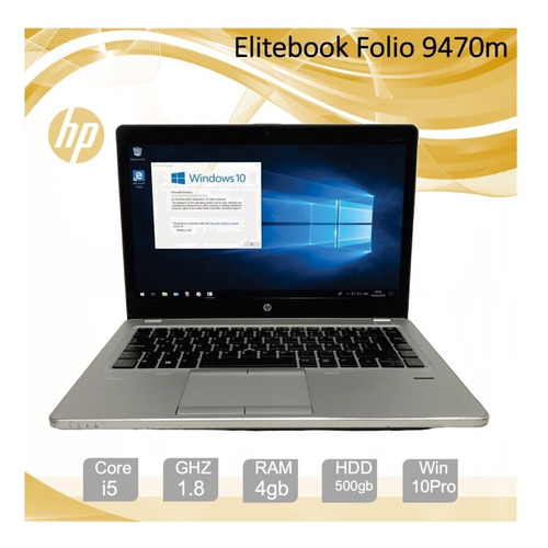 Hp Elitebook Folio 9470m,core I5, Ram 4gb, 500gb, W10 Bg