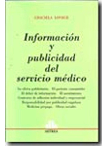Libro Informacion Y Publicidad Del Servicio Medico Lovece