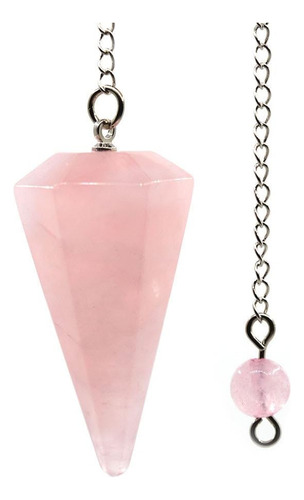 Cuarzo Rosa Natural Cristal Gema Hexagonal Puntiaguda Re...