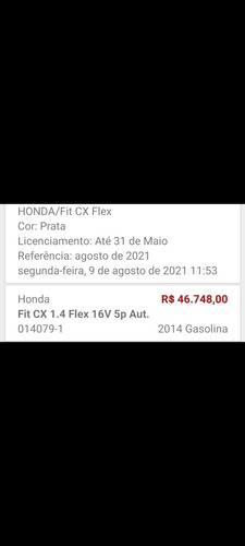 Imagem 6 de 6 de Honda Fit 2014 1.4 Cx Flex Aut. 5p