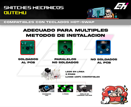 Switch Blue X 30 Para Teclado Mecanico Redragon