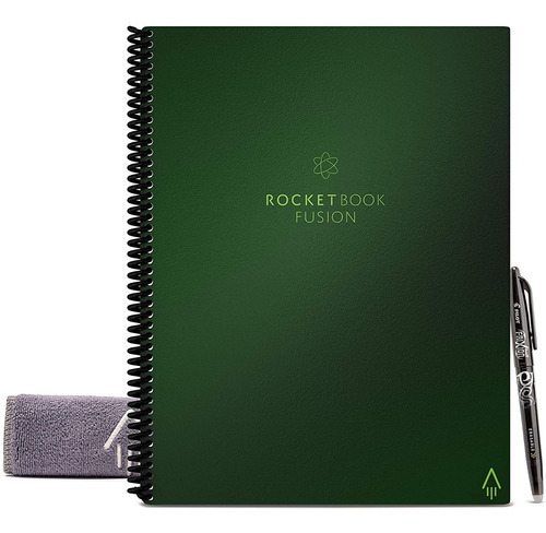 Cuaderno Rocketbook Fusion 22x28 Cm Verde Reusable X Siempre