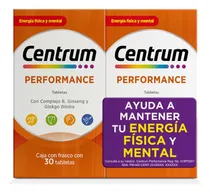 Comprar Pack X2 Cajas De Multivitamínicos Centrum Performance con 30 tabletas cada una