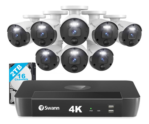 Swann Sistema De Camara De Seguridad 4k Master, 8 Camaras Po