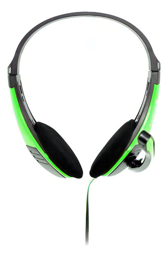 Audifonos Diadema Gamer Pc Laptop Headset Naceb Microfono 3.5mm Jack Color Verde