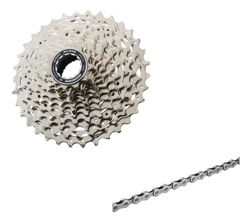 Set Transmision Piñon Shimano 105 12v + Cadena Shimano 12v