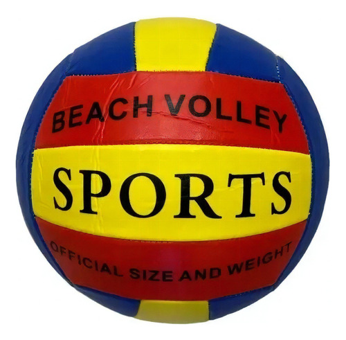Pelota De Voley N°5 Beach Volleyball Color Rojo Amarillo Y Blanco