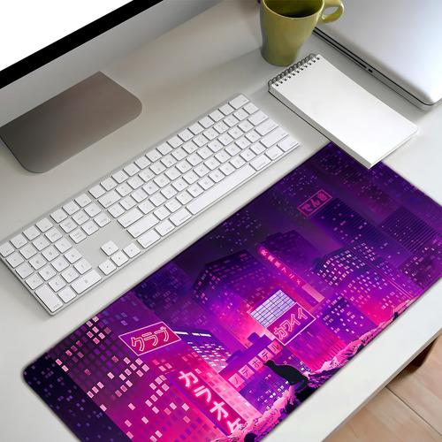 Alfombrilla De Ratón Japonesa Para Juegos, Anime Morado, Bon