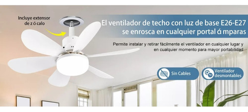 2 Ventilador De Techo Con Luz, E26/e27 Ventiladores Mayoreo