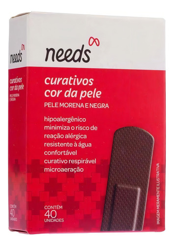Curativo Cor Da Pele Needs Pele Morena E Negra 40un