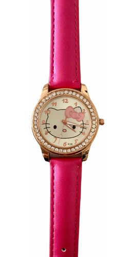 Reloj Importado Hello Kitty Para Mujer Pulsera Fucsia