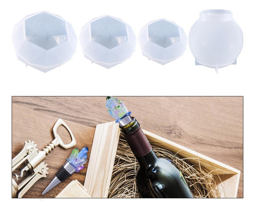 Molde De Silicona Para Tapón De Botella De Vino, 4 Piezas