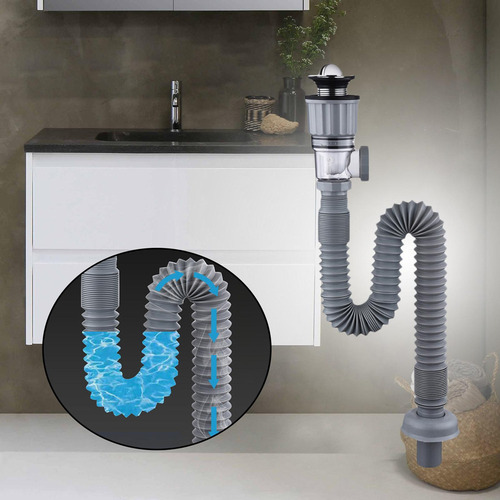 . Juego De Drenaje Para Fregadero De Baño, Tubería De
