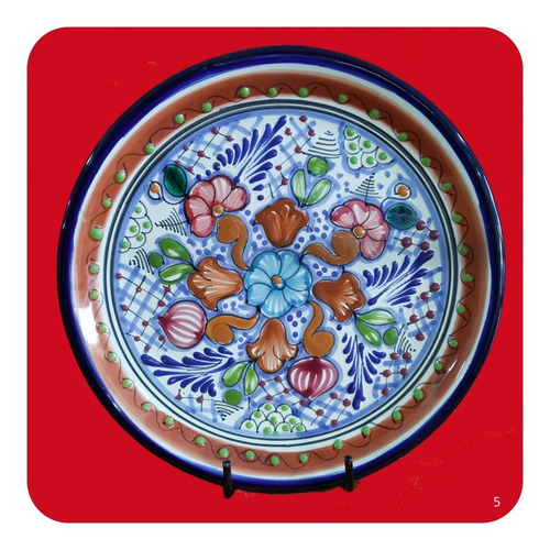 Imagen 5 de 10 de Plato De Talavera Poblana Color 25 Cm Varios Modelos Plt