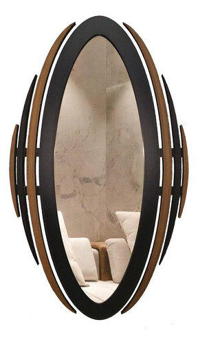 Espelho Decorativo Moldura Corpo Inteiro Ferrara 78x131 Cor da moldura Preto