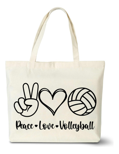 Bolsa Lona Deportiva Peace Love Para Mujer Regalo Amante C