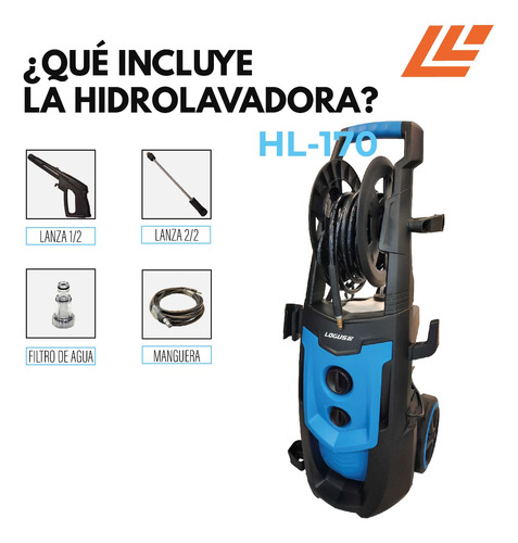 Hidrolavadora Logus 170bar 2200w Autostop+disp Jabon