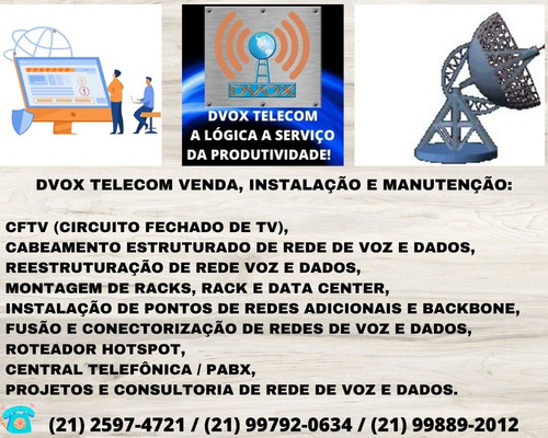Imagem 1 de 10 de Dvox Telecom: Cftv, Cabeamento Estruturado