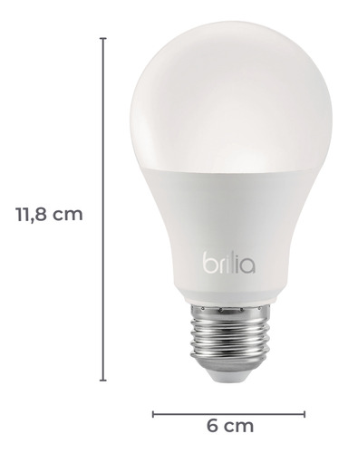 307896 Lampada Led Bulbo 15w 6500k 1300lm E27 Brilia