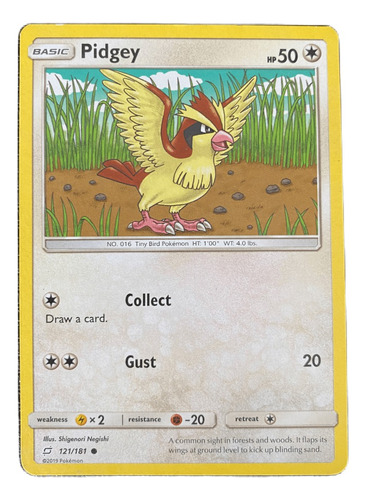 Pidgey Carta Pokémon Original Tcg Inglés