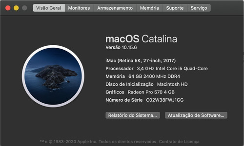 iMac 27 Polegadas Inch 2017 64 Ram - 14.500 À Vista