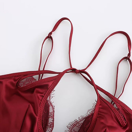 Conjunto De Lencería Para Mujer, Encaje Fino, Sin Costuras