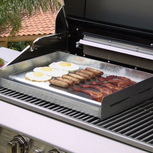 Plancha Universal Para Parrillas Barbacoa, Acero Inoxidable.